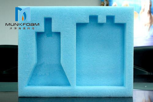 Die cut foam Ixpe packaging insert bottle foam insert for wine glass packaging foam