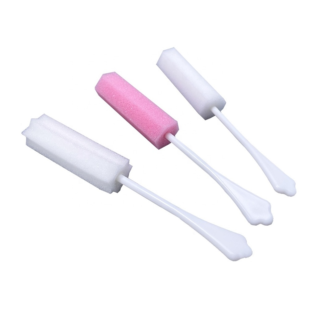 Disposable Polyurethane Colorful PU Sponge Swabs After Sex Medical Vaginal Foam Brush Vaginal Cleaning Sponge Stick