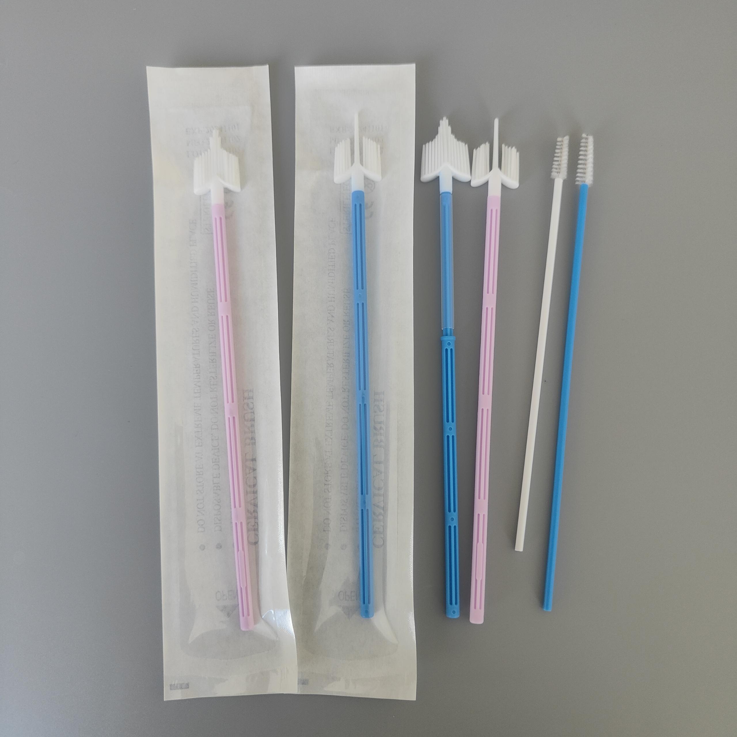 Disposable medical sterile vaginal sampling brush cervical sample collection for women HPV testing PAP smear TCT LBC