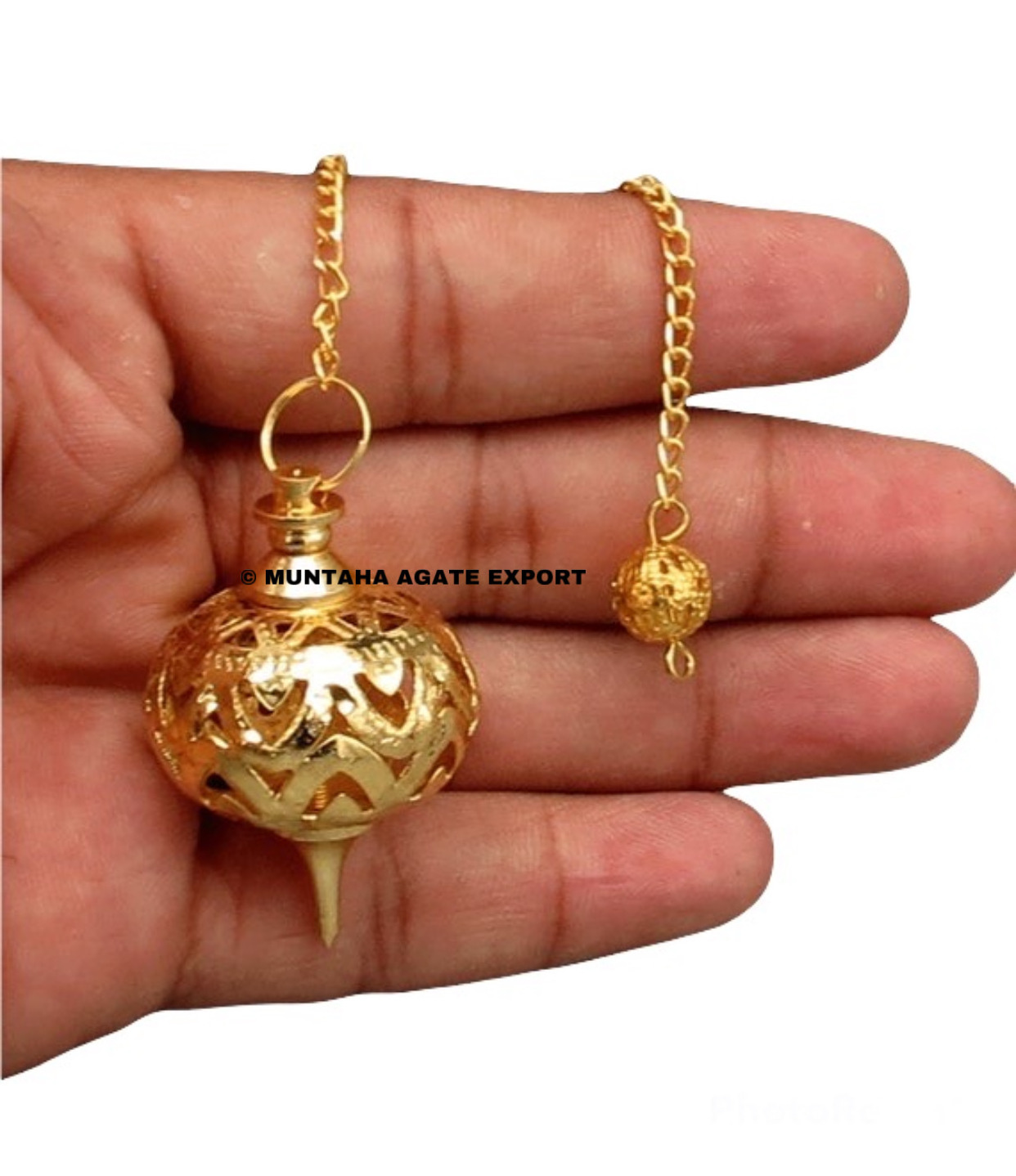 Metaphysical Pot Chamber Gold Plated Dowsing Pendulum Buy Wholesale Brass Metal Pendulum From Muntaha Agate