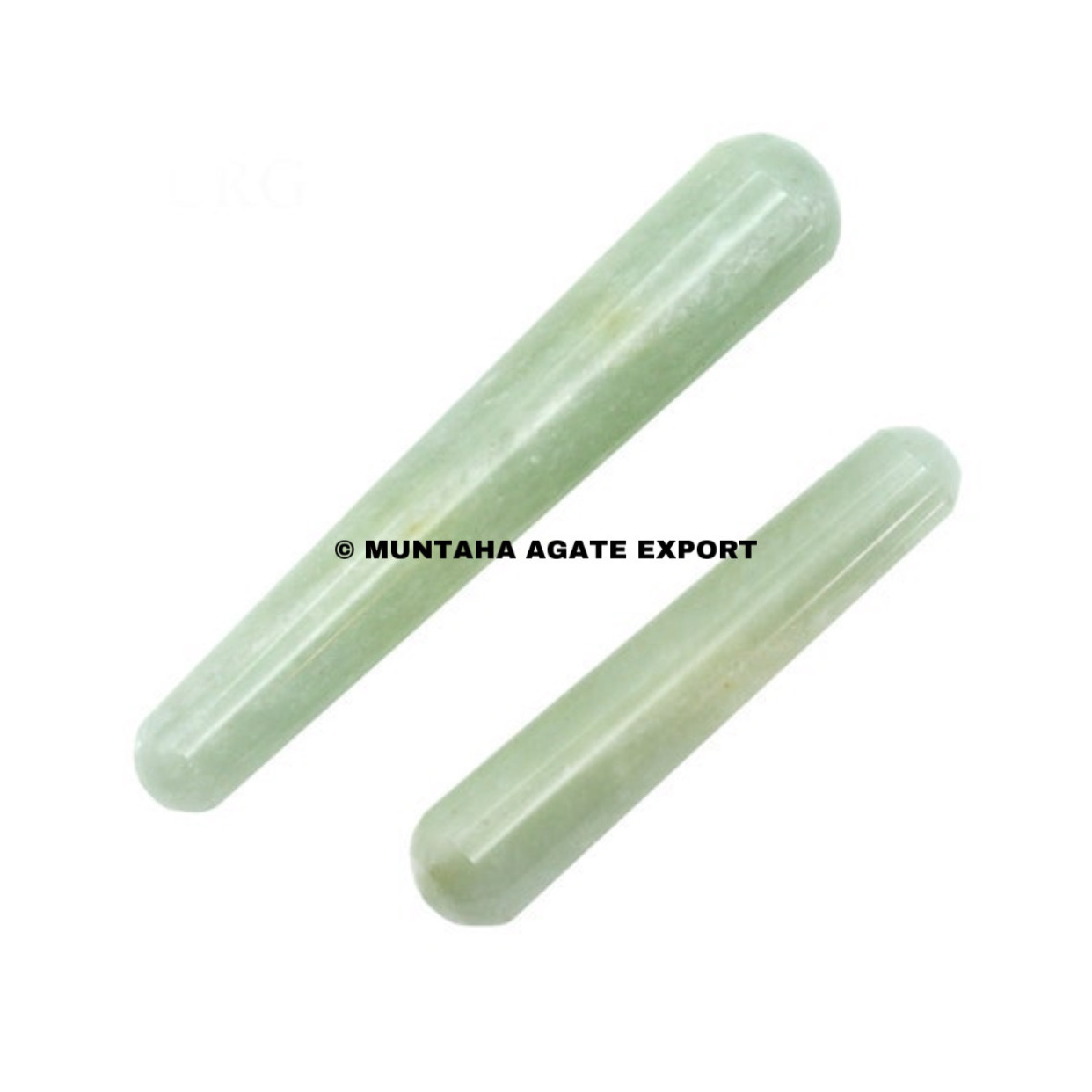 Wholesale Health Beauty Jade Stone Pen Massager Acupuncture Natural Green Aventurine Yoni Wand Guasha Facial Tool