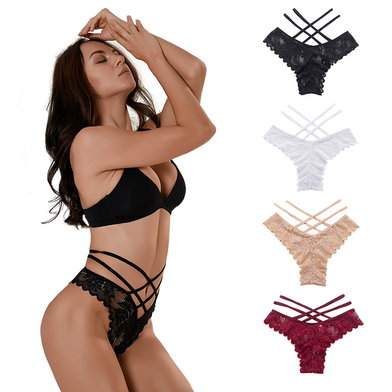 Transparent T-Back See Through Erotic Lingerie Underpants Women's Lace Thongs Sexy Underwear Panties