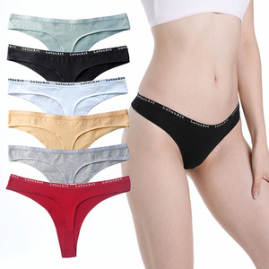 Girl woman ladies thong sexy cotton panties low waist comfortable soft breathable T pants oversized low waist underwear