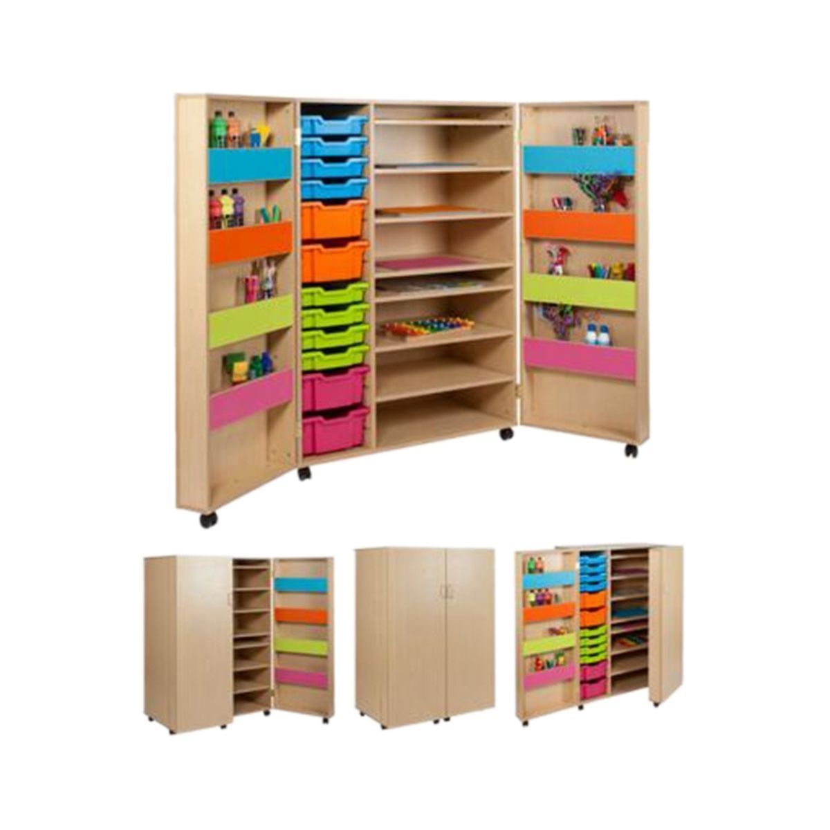 Overall Compartment Open Large Capacity Cube Wooden Storage For Toddlers Wood School Furniture For Kindergarten Baby