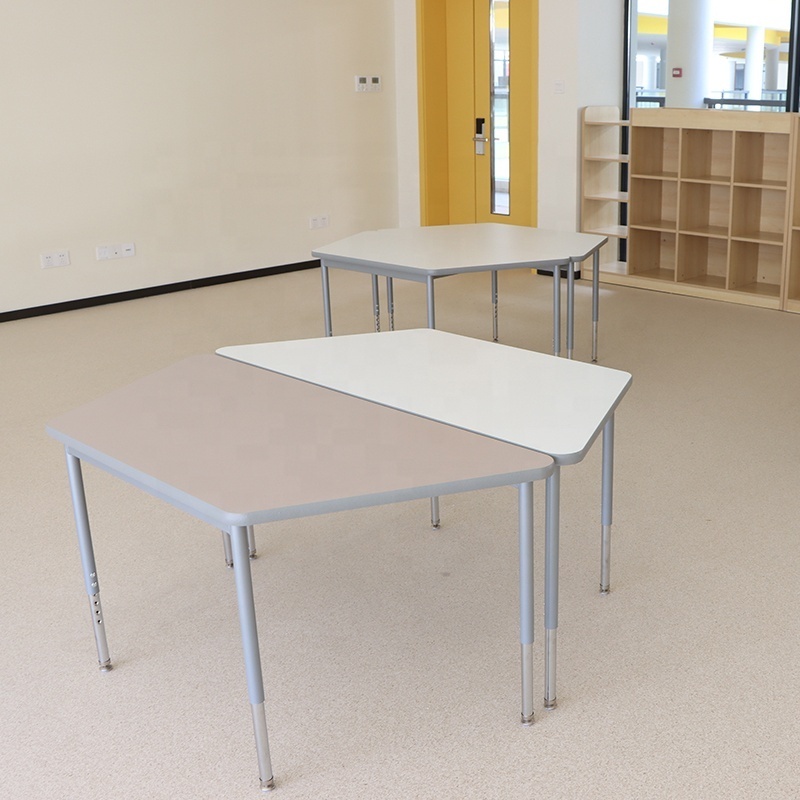 school student desk height adjustable table  and chair furniture manufacture