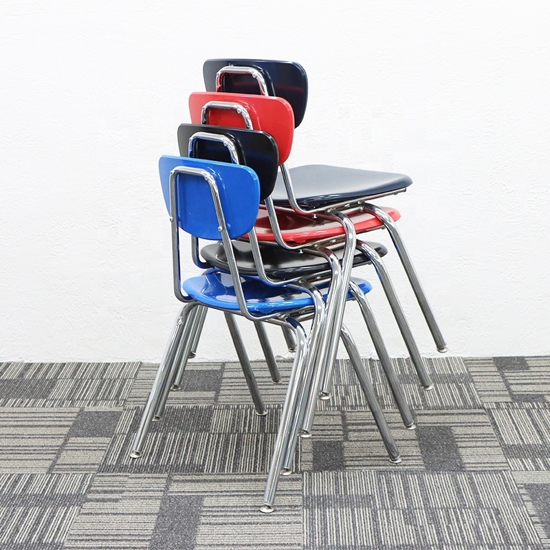 Factory Direct Sale High Quality Metal Frame Plastic Student Desk And Chair School Furniture In School Sets