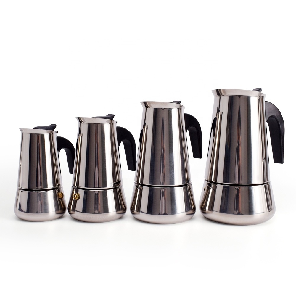 Italian Style Stainless Steel Moka Pot Induction Stovetop Espresso Maker