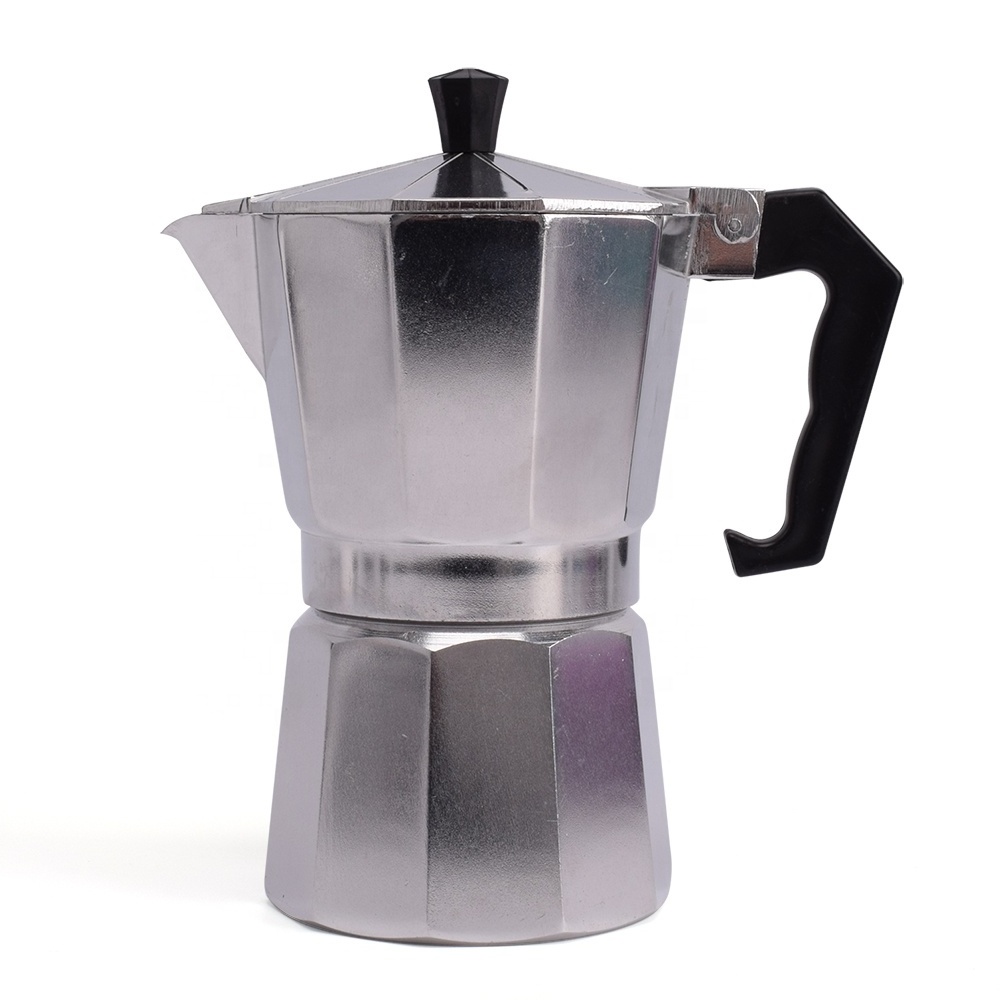 Classic Italian Style Stovetop Espresso Maker Aluminum Moka Pot for Coffee Brewing