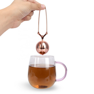 Multi Colors Clamp and Hinge Style Tea Ball Stainless Steel Tea Strainer Infusers for Loose Tea