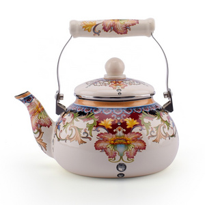 2.5L Large Enamel Water Kettle Teapot for Gas Stove and Induction