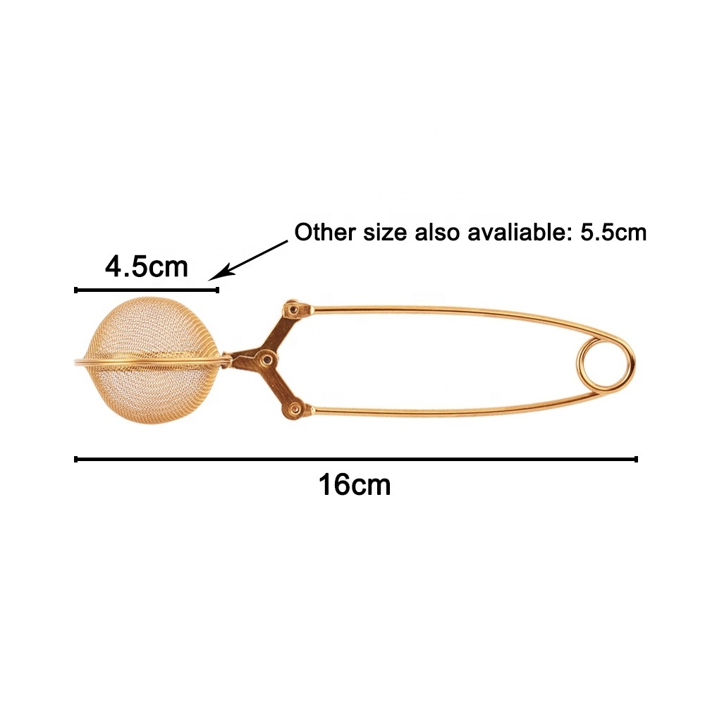 Factory Wholesale High Quality Gold Mesh Stainless Steel Tea Infuser