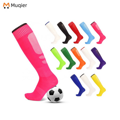 Wholesale Teenager pink Youth Soccer Socks grip socks football custom Football Kids anti slip sports socks For Boys