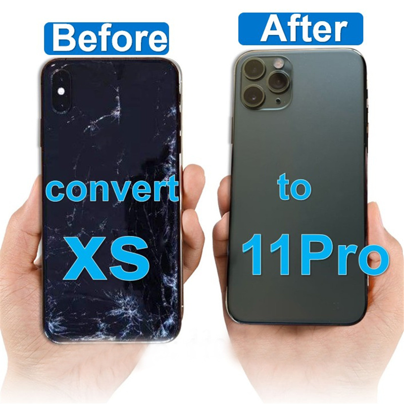 DIY Back housing For iPhone X convert to 12 Pro 13 Pro XR 11 to 12 13 XS Max to 12 Pro Max battery back cover