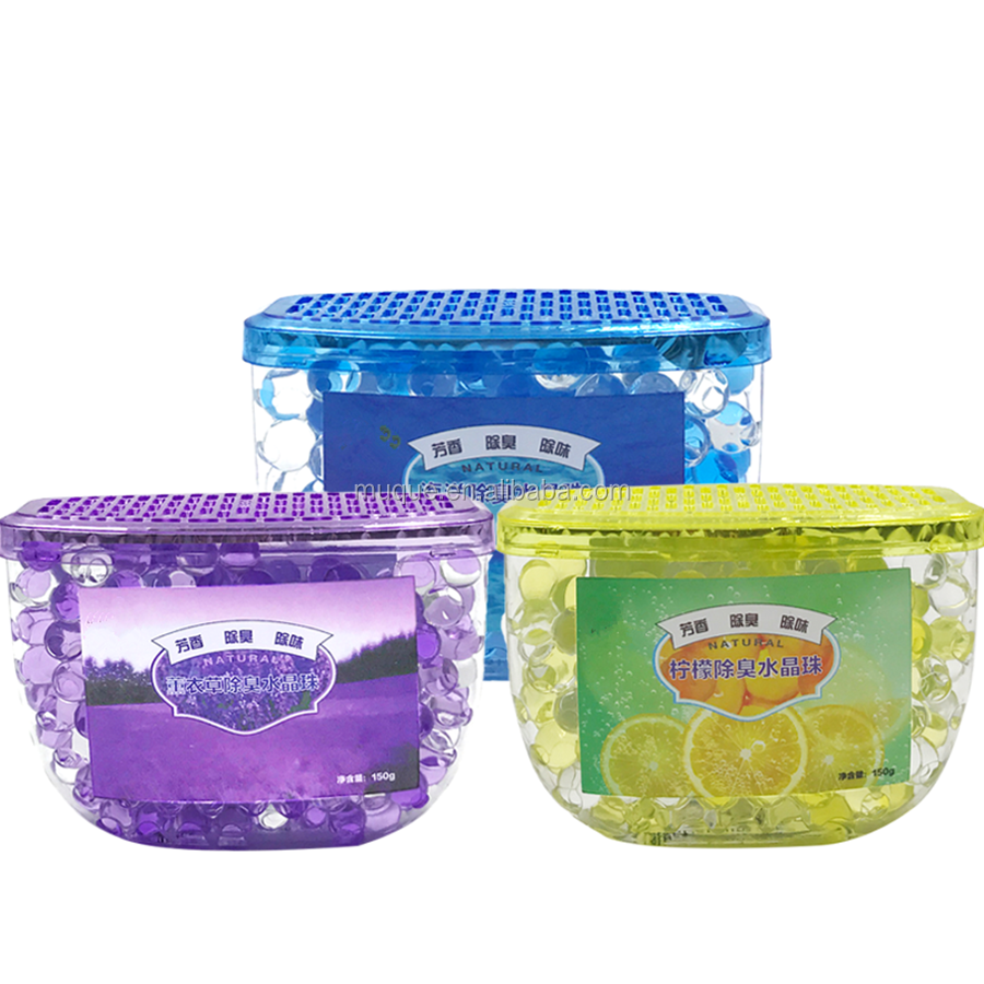 Odor Absorber,Crystal Beads Air Freshener,lavender,lemon,rose