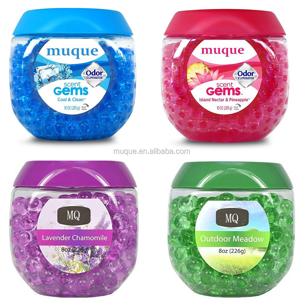 MUQUE solid gel ball air freshener four scents odor eliminator 10oz