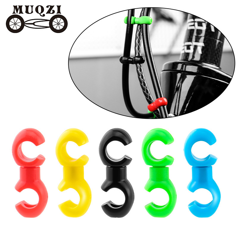 MUQZI  Bicycle Rotatable 360 Degree Line Pipe Buckle MTB Bike Derailleur Shift Cable Brake S Style Clips Buckle