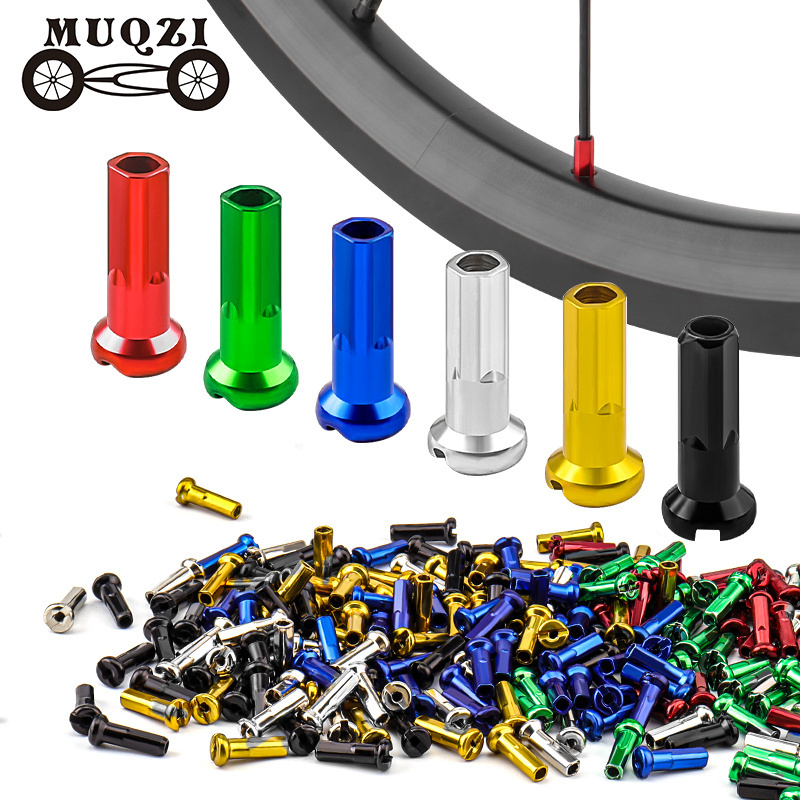 MUQZI Bike Spoke Covers Aluminum/Iron/Copper Wheel Spoke Nipples Colorful 14mm 12mm Spoke Caps