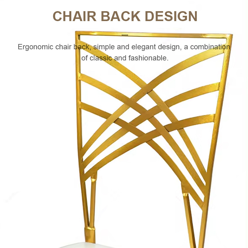 Wholesale Gold Party Throne Chiavari Chairs Stackable Stainless Steel Hotel Wedding Event Chairs