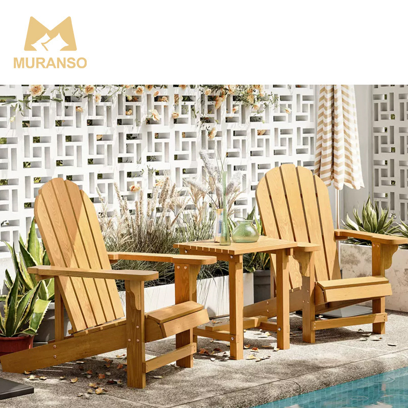 Outdoor Wooden Garden Folding Chair Backyard Porch Pool Deck Firepit Pre-Assembled BackRest Wood Patio Chair