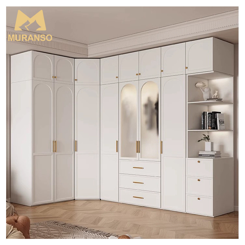 Durable Bedroom Furniture Clothes Combination Cupboards Modern Closet Organizer Wooden Cabinet Wardrobes