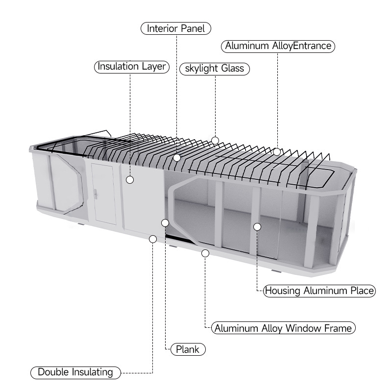 Glass space capsule easy installation mobile house modern environmentally friendly prefabricated house luxury modular hotel