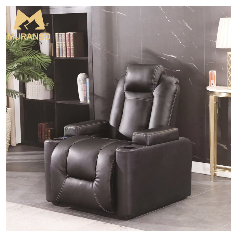 Hot Selling Genuine Leather High-End Comfortable Cinema Sofa Recliner VIP Theater Sofa Recliner