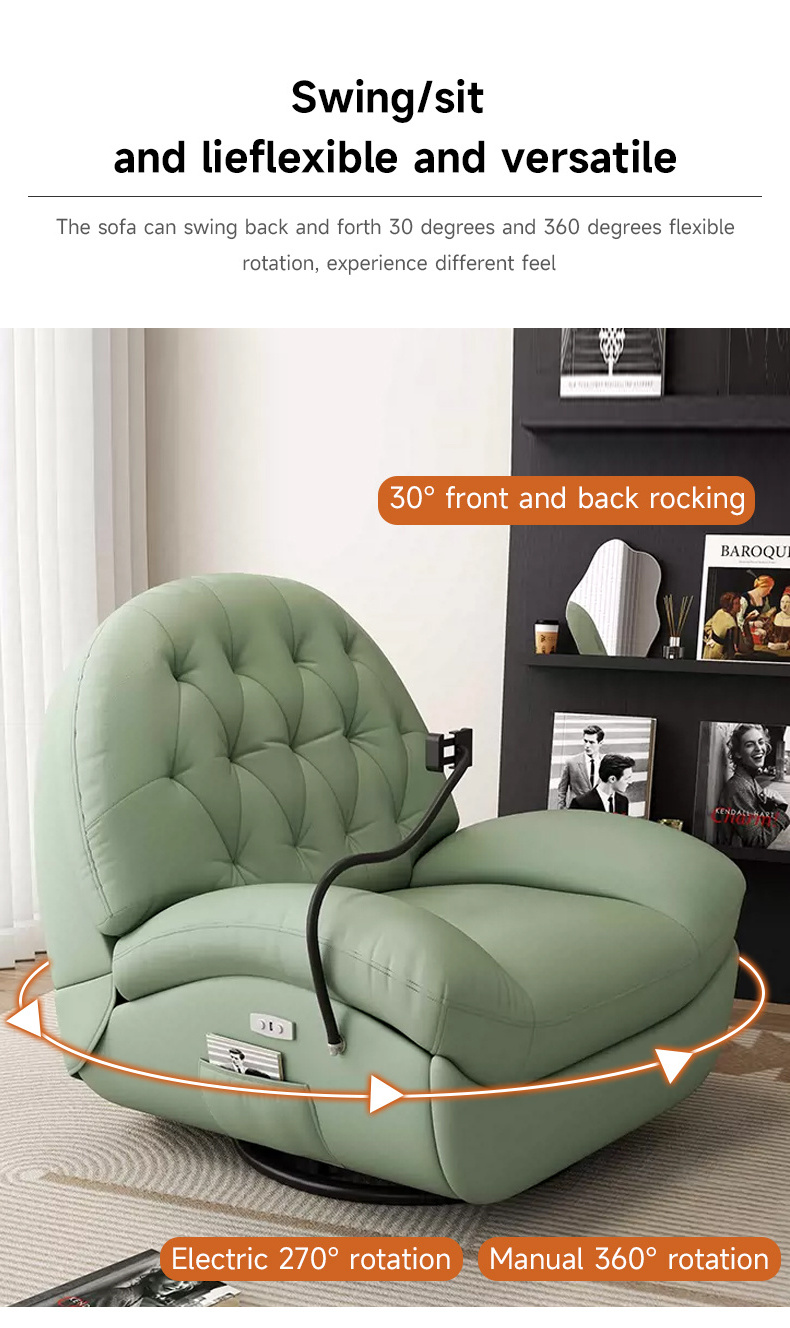 Modern Multifunction electric leather recliner sofa recliner sofa Living room furniture single sofa chair wholesale