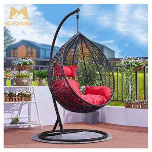 Modern Outdoor Furniture Patio Swings Hanging Egg Swing cocoons Chair Garden Hanging Chair With Metal Stand