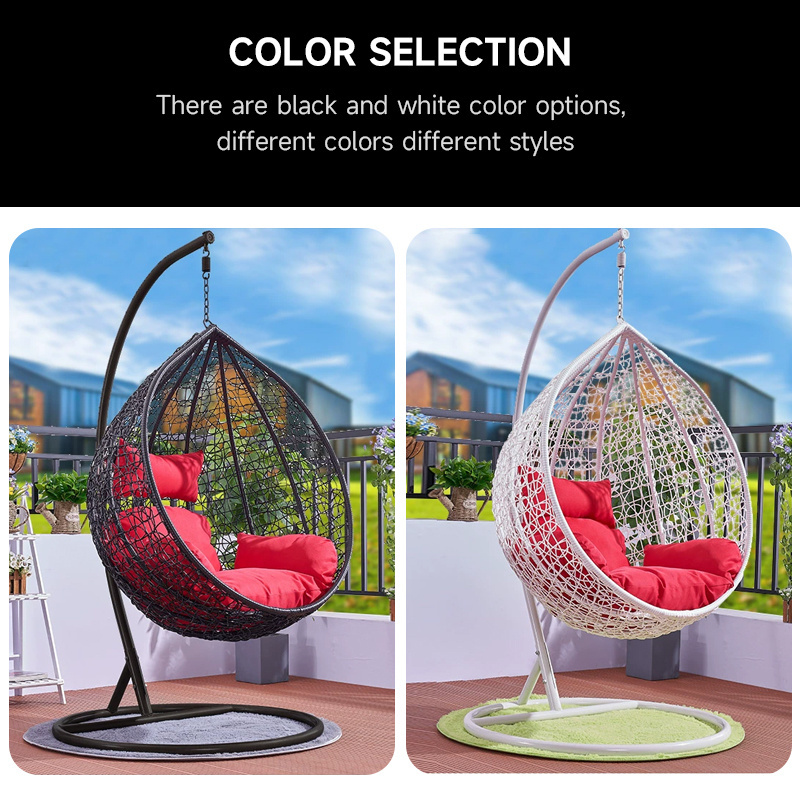 Modern Outdoor Furniture Patio Swings Hanging Egg Swing cocoons Chair Garden Hanging Chair With Metal Stand