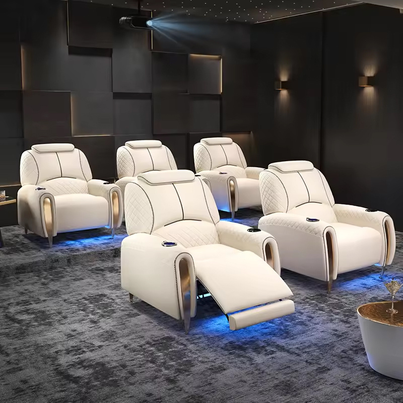 Custom Electric Home Theater Recliner sofa chair Recliner Seat Cinema Sofa with Massage Function