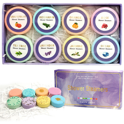 Muran Organic Private Label Bath Fizzies Set Relaxing Crystal Shower Steamers Dry Skin Moisturize Spa Bath Bombs Gift Set