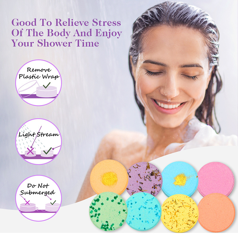 Muran Organic Private Label Bath Fizzies Set Relaxing Crystal Shower Steamers Dry Skin Moisturize Spa Bath Bombs Gift Set