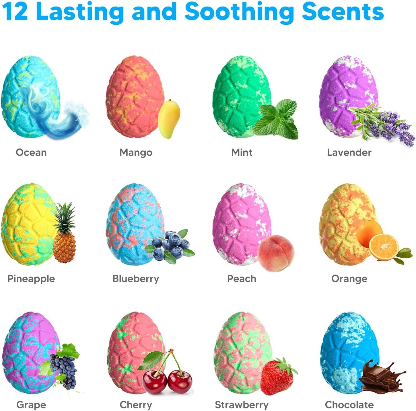 Muran Best Quality Dinosaur Bath Bombs Organic Skin Care Spa Bath Bombs With Toys Inside Bath Bombs for Kids Toys