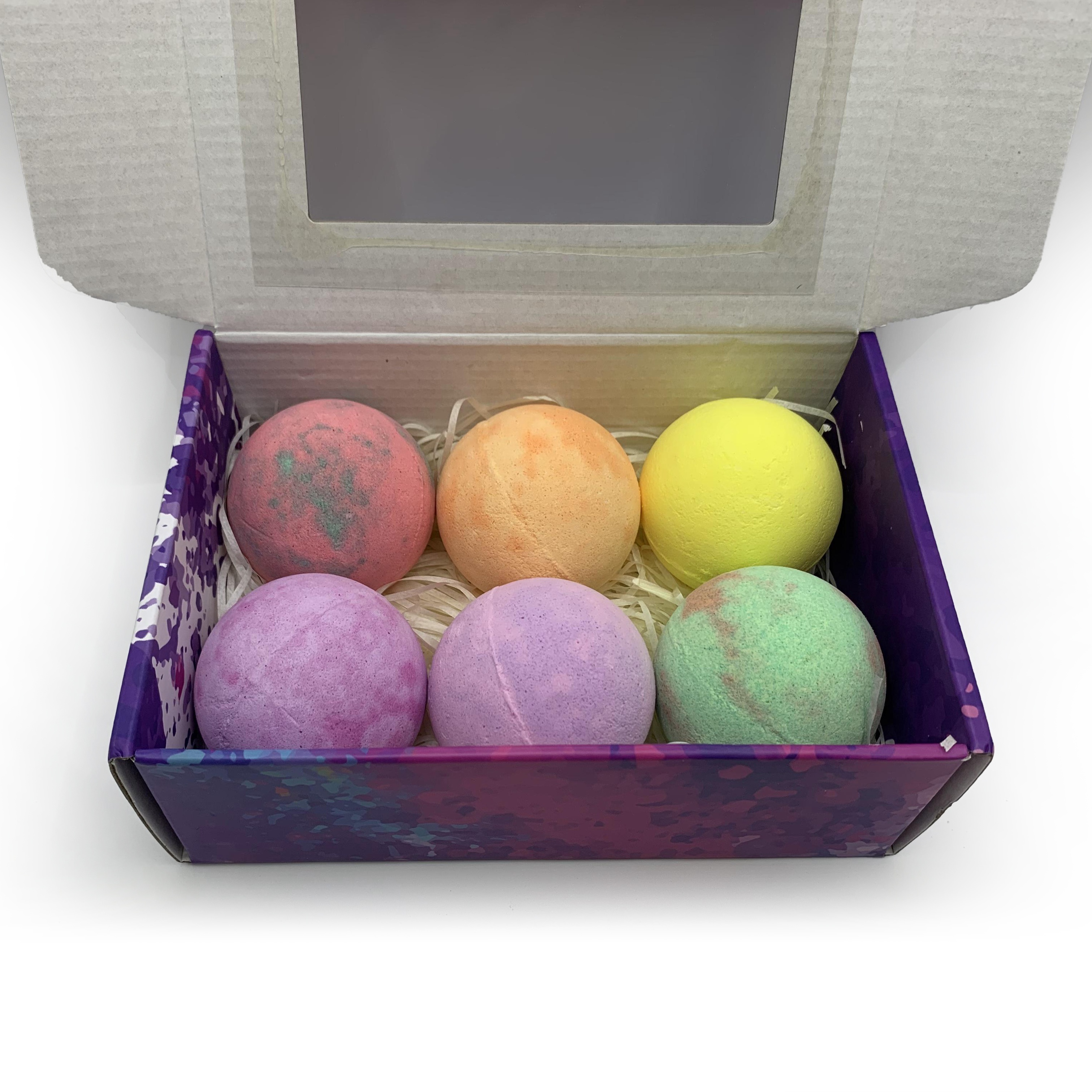 Muran Factory  OEM Customized Wholesale 100% Natural Ingredients Bubble Bath Bombs for Women Gift Set 12 Pcs Bathbombs