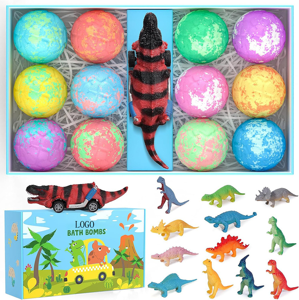 Muran Best Quality Dinosaur Bath Bombs Organic Skin Care Spa Bath Bombs With Toys Inside Bath Bombs for Kids Toys