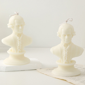 Momoer Mozart Statue Scented Candle Sculpture Scented Candle Ornaments Special-Shaped Creative Candle