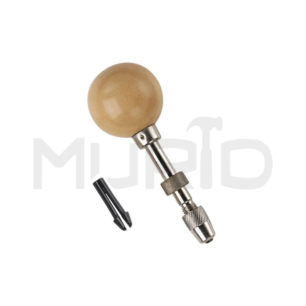 Pin Vise Hand Held Chuck Holder Round Ball Wood Handle New product with excellent work high rated in demand it has round head