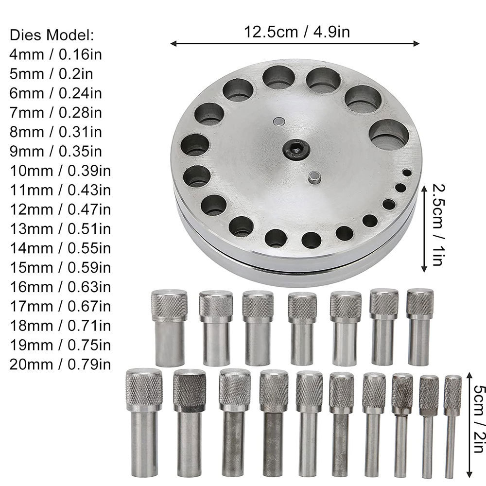 Disc Cutter Set Circle Jewelry Making stainless steel Forming Pendant Charm Punch Cutting disc cutter set Tool