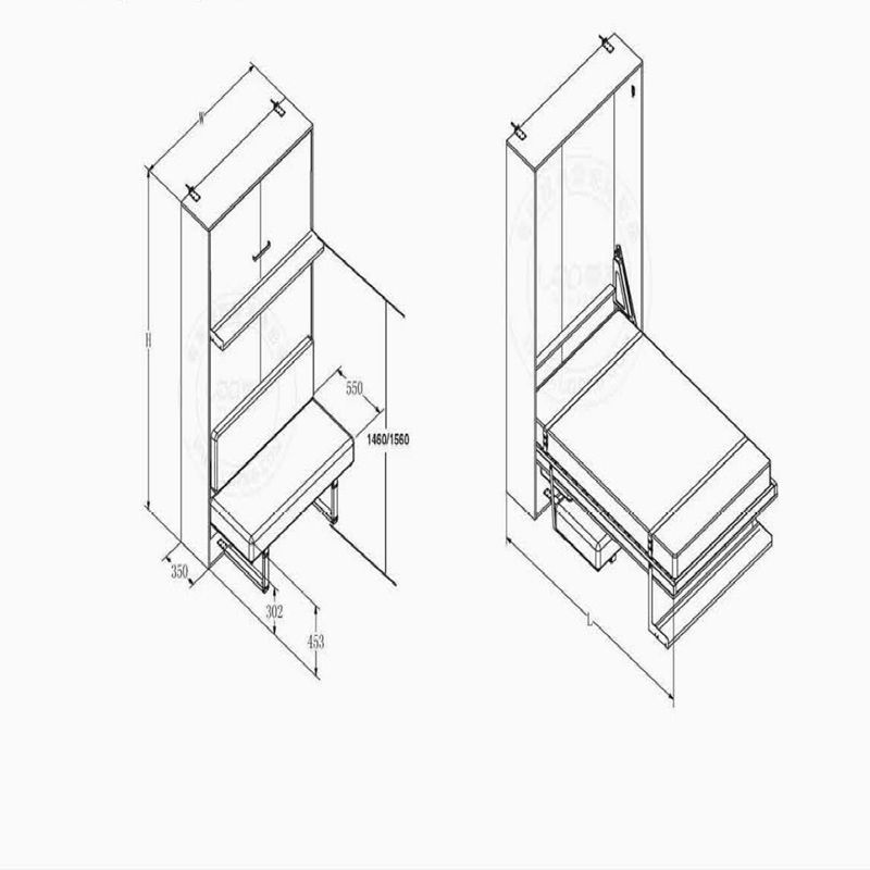 High Quality murphy bed mechanism desk wall murphy hardware kit murphy bed