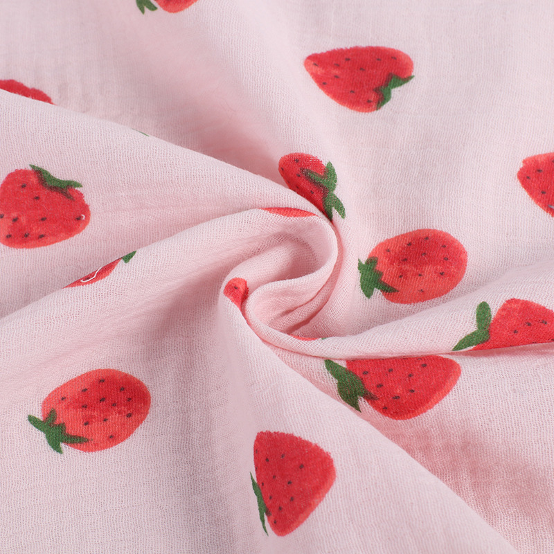 New Arrival 100% Cotton Muslin Friendly Print Cotton Fabric Double Sand Wash Organic Cotton Fabric