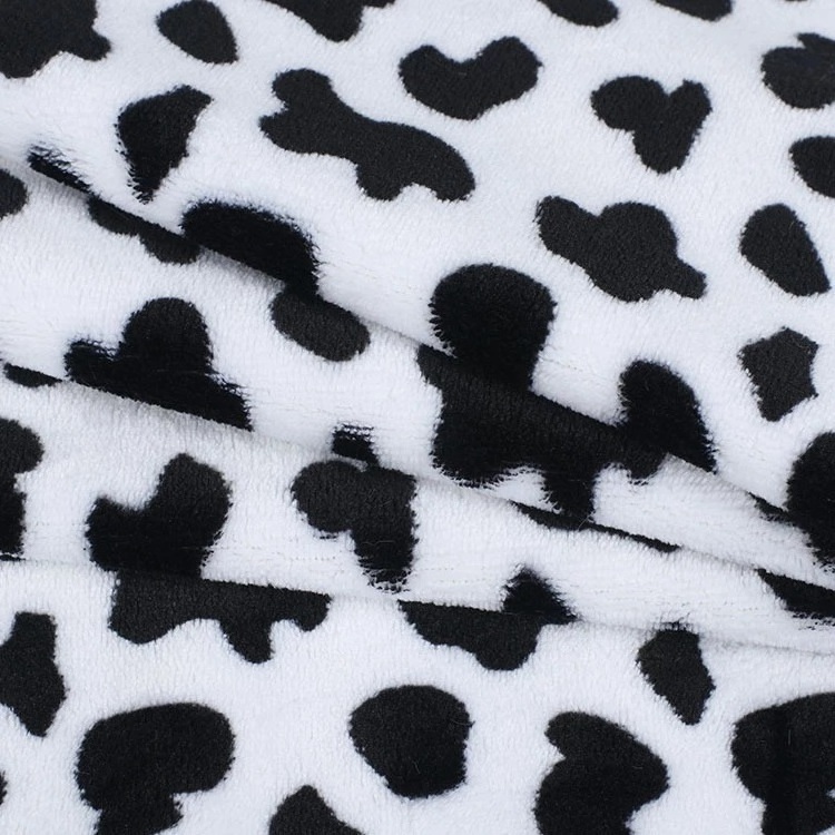 high quality 92 polyester 8 spandex custom print fleece velvet fabric for bows or clothes