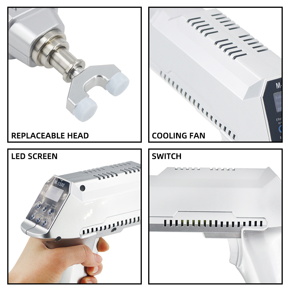 2022 New 1500N 30 Levels 8 Heads Replaceable Electric Chiropractic Tools Spine Adjusting Gun For Cervical Massage Instrument