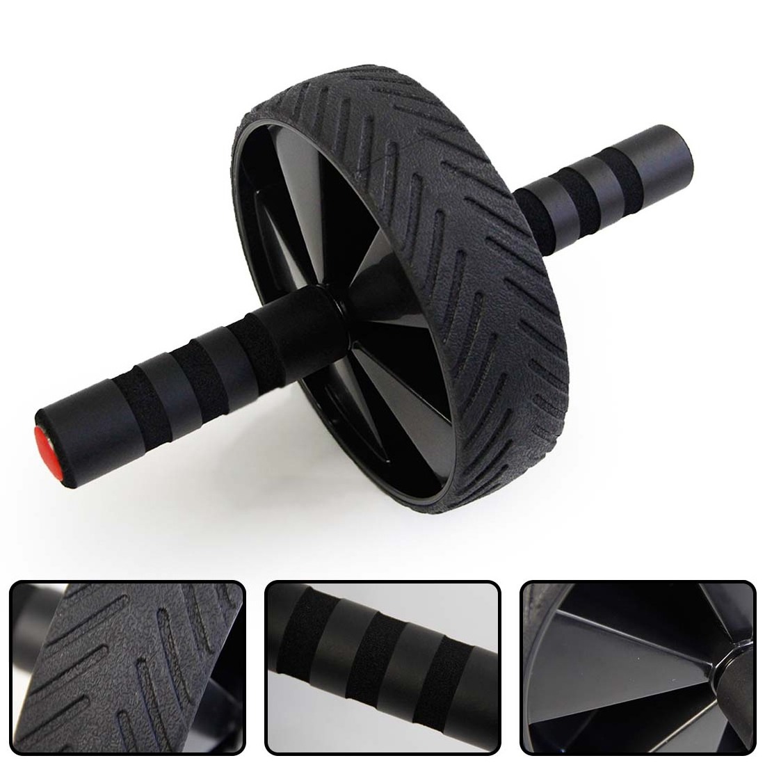 Custom Abdominal Wheel Roller for Abdominal and Stomach Exercise Wheel for Home Fitness Gym with Non-Slip Handles