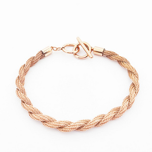 Fashion Jewelry Bracelets & Bangles Slide Bracelet Gold S Twist Chain Joyeria Acero Inoxidable Stainless Steel Jewelry