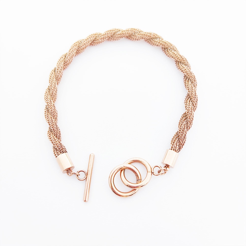 Fashion Jewelry Bracelets & Bangles Slide Bracelet Gold S Twist Chain Joyeria Acero Inoxidable Stainless Steel Jewelry