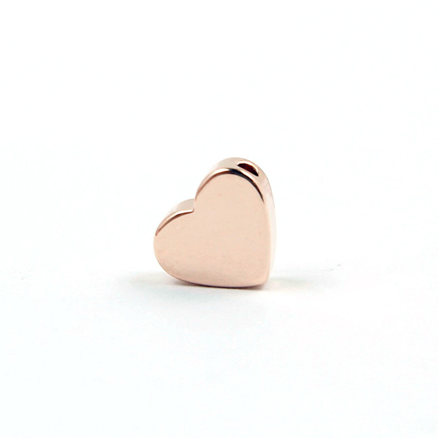 Best Selling Pendiente Corazon Women Fashion Style Stainless Steel 8mm Heart Charm Heart Beads for Sale