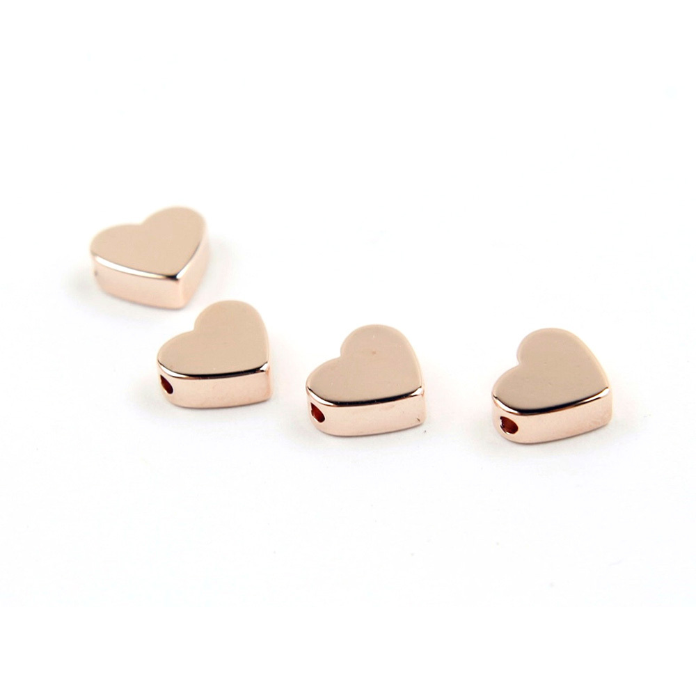 Best Selling Pendiente Corazon Women Fashion Style Stainless Steel 8mm Heart Charm Heart Beads for Sale