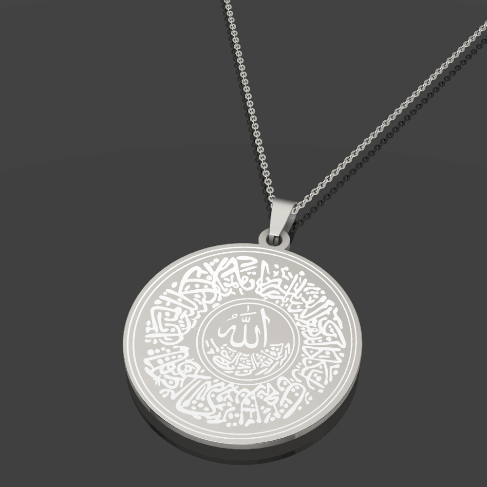 Islamic Necklace for Men Islam Necklace Moon Black Jewelry Women Islamic Jewelry Necklace Allah Arabic Muslim