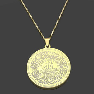 Islamic Necklace for Men Islam Necklace Moon Black Jewelry Women Islamic Jewelry Necklace Allah Arabic Muslim