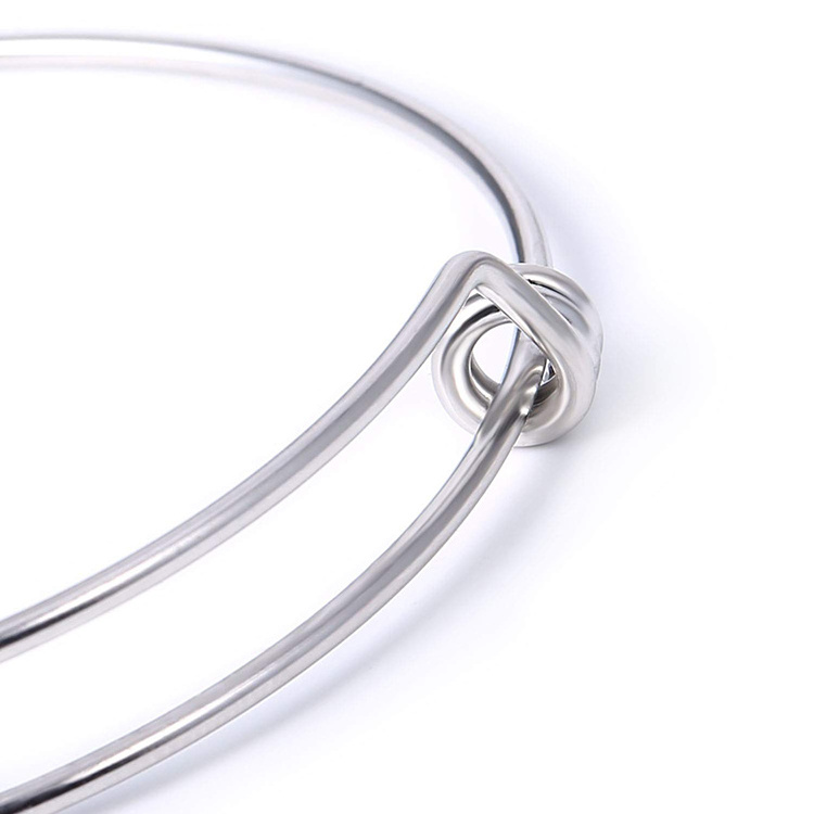 High Quality Adjustable Wire Blank Bangle Bracelets For Jewelry Making Expandable Stainless Steel Bangle